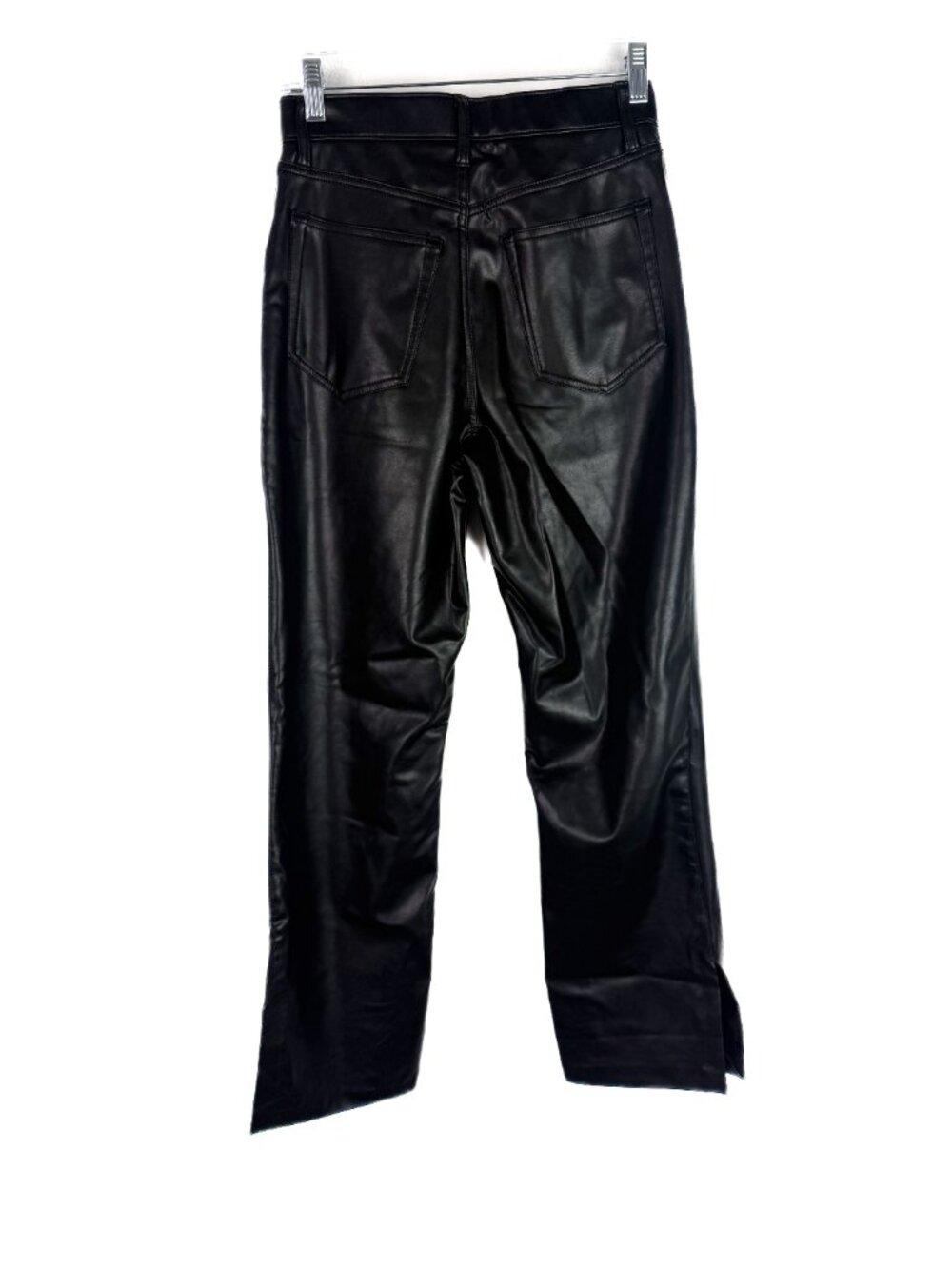 NWT Abercrombie & Fitch 90s Straight Ultra High Rise Vegan Leather Pant 27 SHORT - Picture 8 of 11